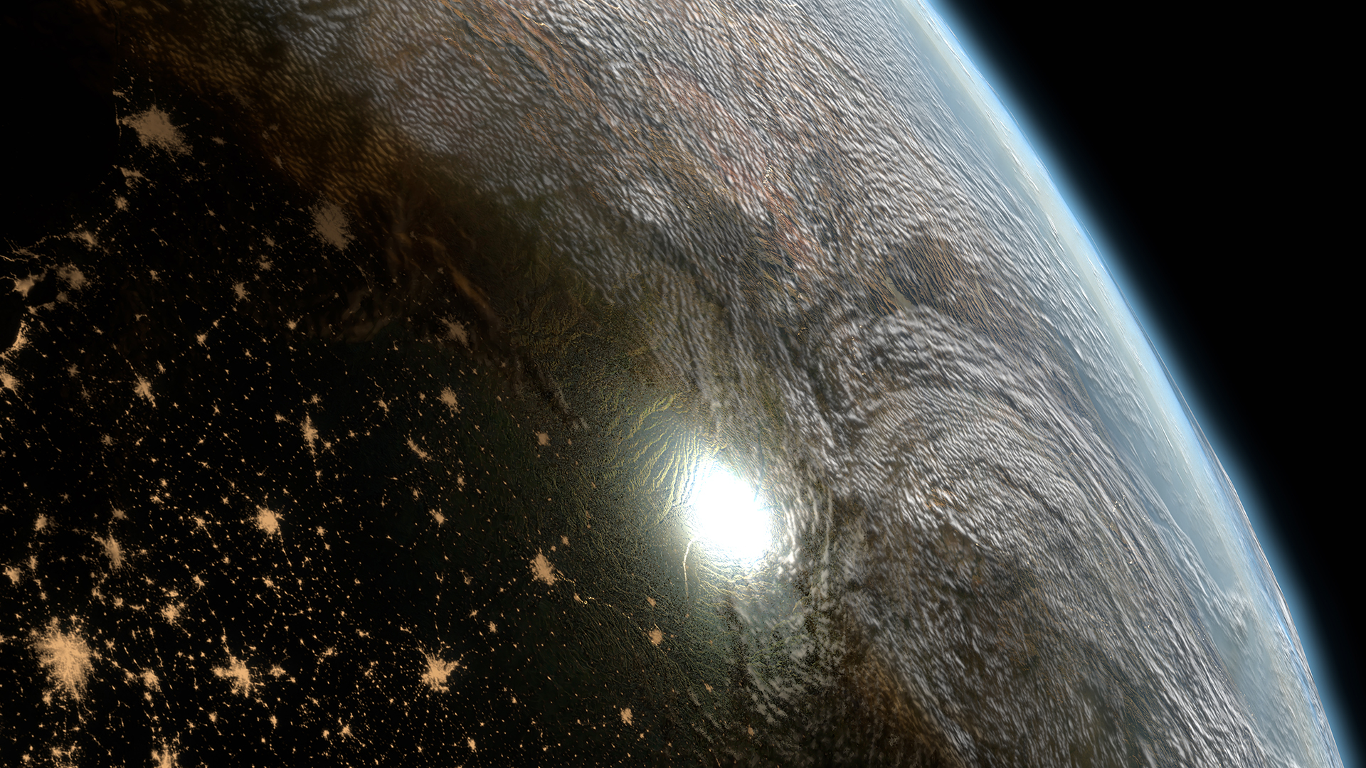 Earth explosion visual effects still